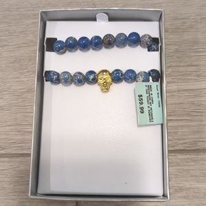 Bracelet with gold skull